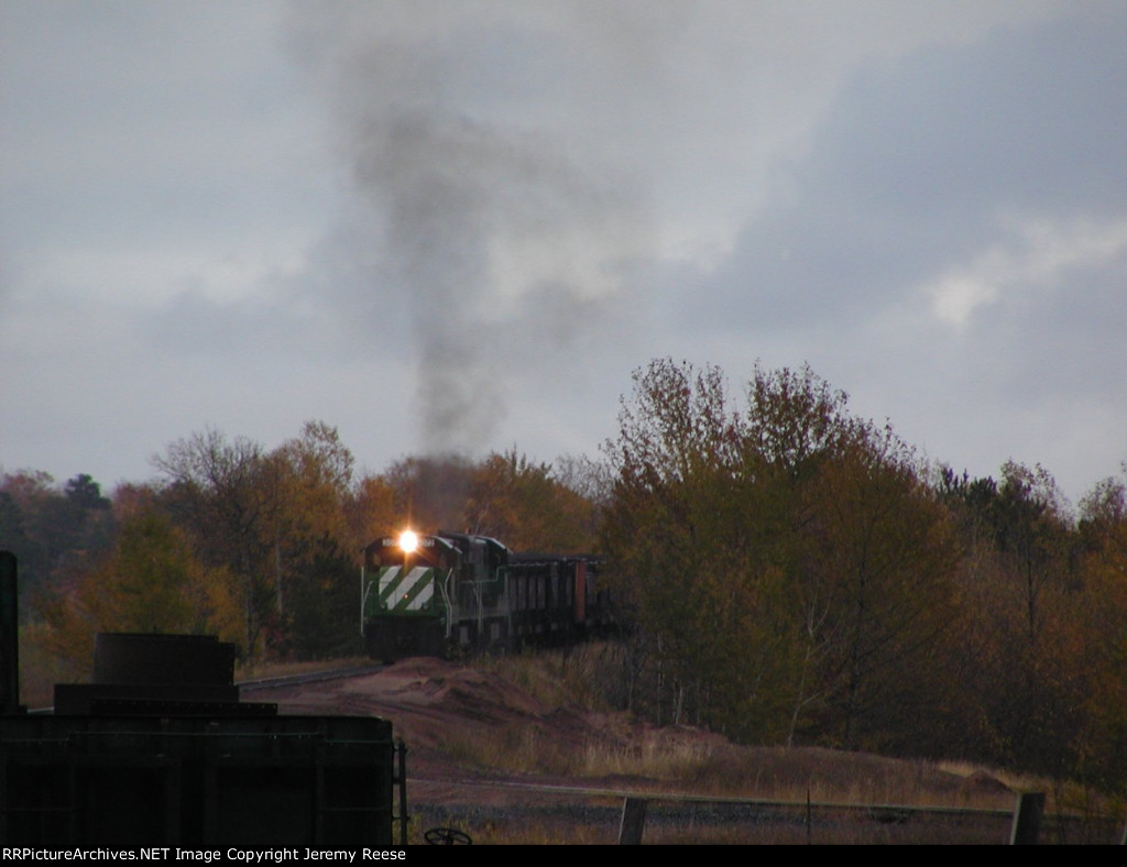 LSI 3072 smoking up the dock lead about to curve onto dock